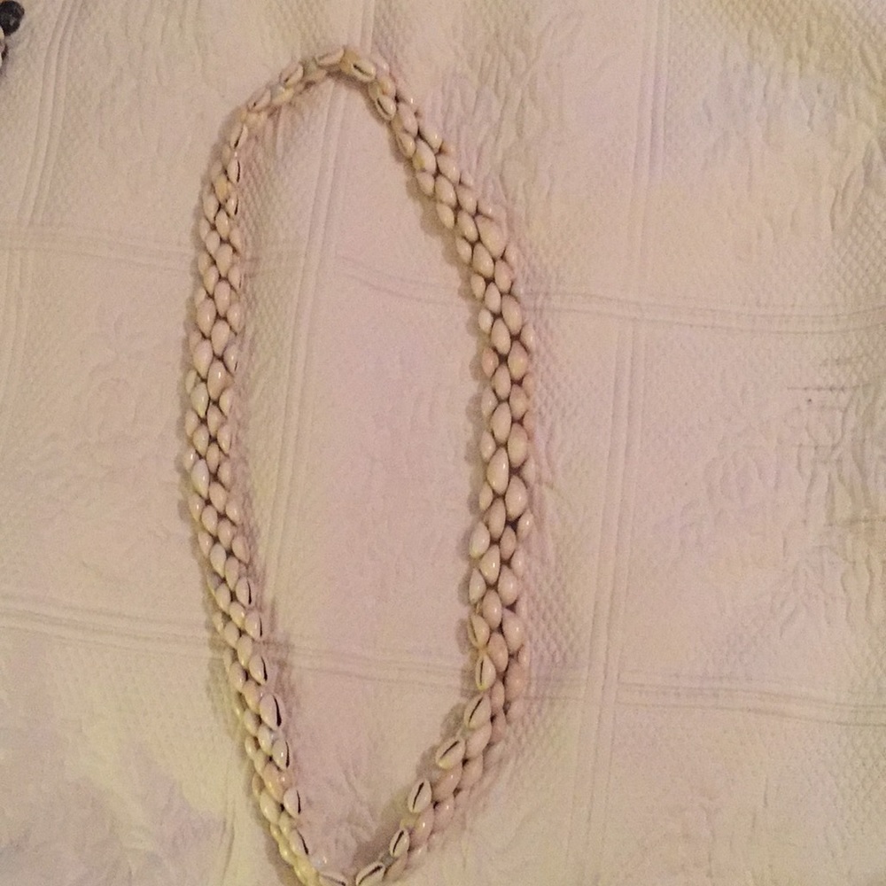 Vintage large cowrie necklace